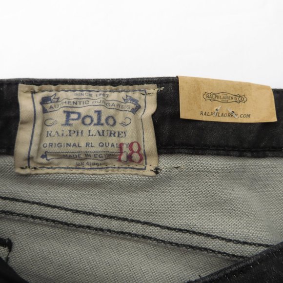 POLO Jeans Ralph Lauren Jeans 18 Boys THE SLOUCH SKINNY Black NEW Pants - Picture 6 of 8